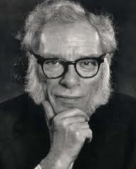 Fotografía en blanco y negro de Isaac Asimov